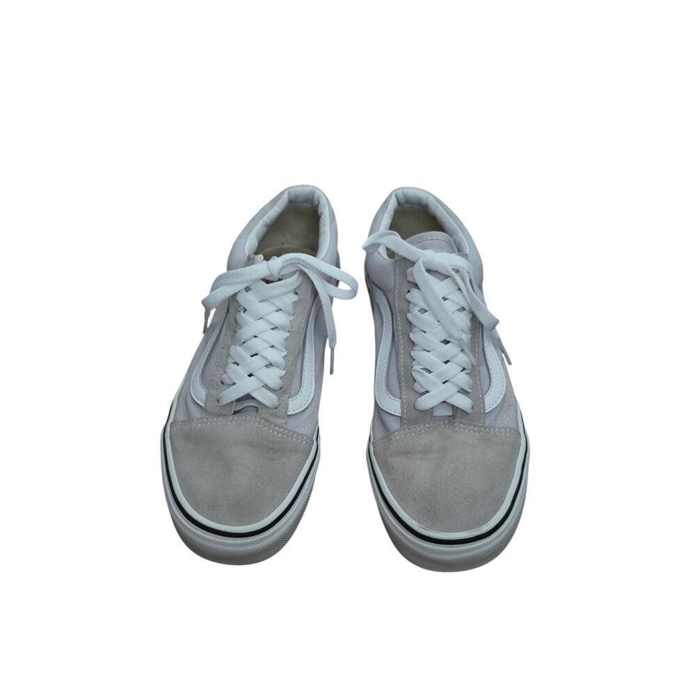 Vans Old Skool Low Top Sneakers Unisex 7 M 8.5 W Light Grey Suede Canvas - Picture 2 of 12